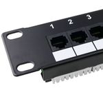 Patch panel de 24 RJ45 Cat.5e UTP 1U negro - RC04100 - 04