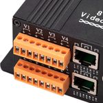 Transceptor de vídeo activo para rack 19" con 8 puertos dobles BNC a 2 puertos RJ45 o Terminal Block - SI02800 - 05