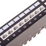 Patch panel rack 24 RJ45 Cat.6A FTP 1U negro con peine para gestión de cables - RD04600 - 07