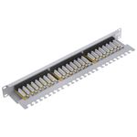 Patch panel 24 RJ45 Cat.6 UTP 1U blanco con peine - WT03200 - 03