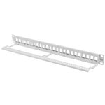 Patch panel configurable para keystone 19" blanco de 24 RJ45 con FTP y UTP1U Lanberg PPKS-1024-S - RD13800 - 03