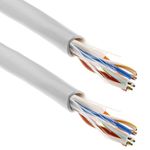 Bobina de cable de red ethernet Cat. 6 UTP de 100 m rígido de color gris - LM02100 - 01