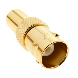 Conector dorado BNC RG6U hembra para crimpar