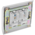 Caja de pared o canaleta de 80x80 con 2 RJ45 FTP Cat.5e 568B - RL07400 - 02