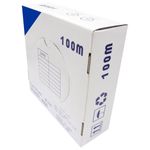 Bobina de cable de red ethernet Cat. 6 UTP CCA de 100 m rígido de color azul - LQ01300 - 01