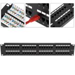 Patch panel de 48 RJ45 Cat.5e UTP 2U negro - RC03101 - 02