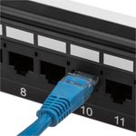 Patch panel de 24 puertos RJ45 Cat.6 UTP 1U con peine - RC03800 - 09