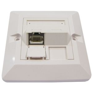 Placa de pared de 80x80 de 1 RJ45 Cat.6 FTP
