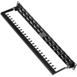 Patch panel de 24 RJ45 Cat.6a UTP 1U negro con peine - RC03400 - 03