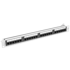 Patch panel 19" blanco de 24 RJ45 CAT.6A UTP 1U Lanberg PPUA-1024-S