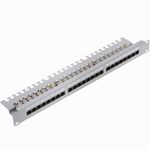 Patch panel 24 RJ45 Cat.6 UTP 1U blanco con peine - WT03200 - 01