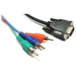 Cable Vídeo RGB 3xRCA-M a VGA (HD15-M) 1.8m - GB00100 - 01