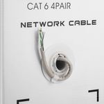 Bobina de cable de red ethernet Cat. 6 UTP de 100 m flexible de color gris - LM02300 - 06