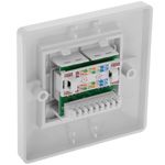 Placa de pared de 80x80 de 1 RJ45 Cat.5e UTP - RI05100 - 02