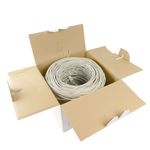 Bobina de cable de red ethernet Cat. 6a UTP de 305 m rígido de color gris - LM02600 - 03