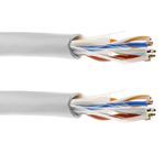 Bobina de cable de red ethernet Cat. 6 UTP CCA de 100 m rígido de color blanco - LQ05300 - 05