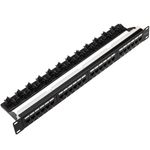 Patch panel de 24 puertos RJ45 Cat.6 UTP 1U con peine - RC03800 - 01