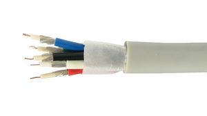 Bobina de cable coaxial de vídeo 5 x 75 Ohms 100m Gris