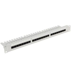 Patch panel 19" blanco de 24 RJ45 CAT.6a UTP 1U Lanberg