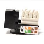 Keystone RJ45 hembra a TB110 Cat.5e UTP negra - RC06500 - 07