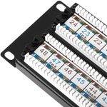 Patch panel de 48 RJ45 Cat.6 UTP 2U negro - RC03301 - 06