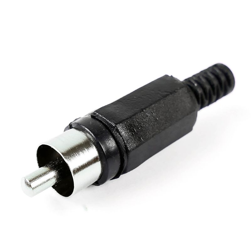 Conector RCA macho de color negro - CM01700 - 01