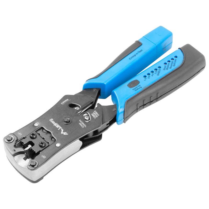 Herramienta crimpadora Lanberg NT-0203 para RJ11, RJ12 y RJ45 con comprobador de cables - CT11800 - 01