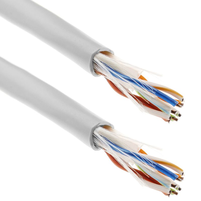 Bobina de cable de red ethernet Cat. 6 UTP de 305 m rígido de color gris - LM02200 - 01