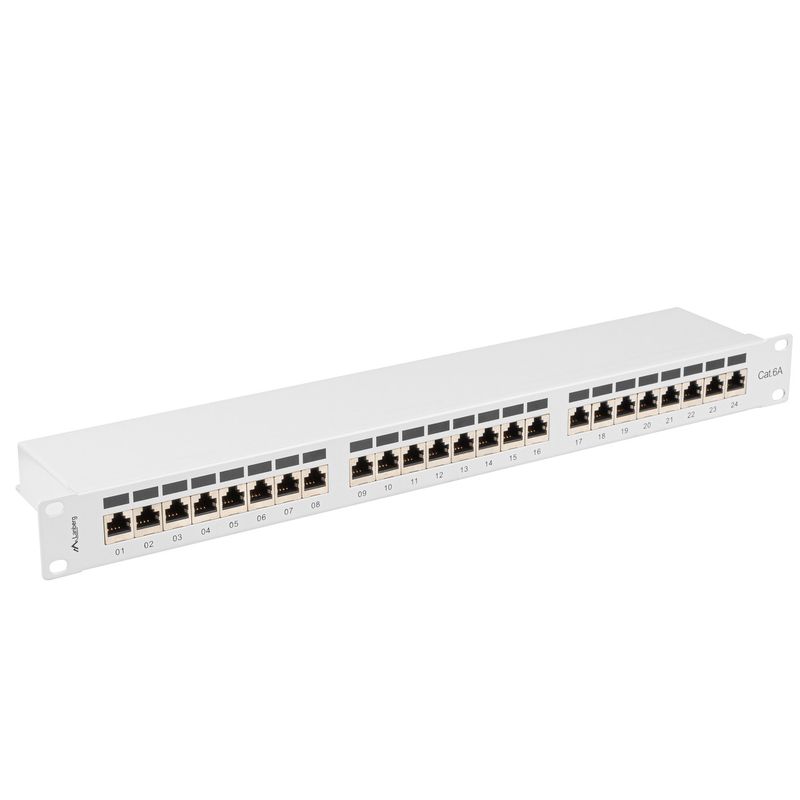 Patch panel 19" blanco de 24 RJ45 CAT.6A FTP 1U Lanberg PPSA-1024-S - RD12400 - 01