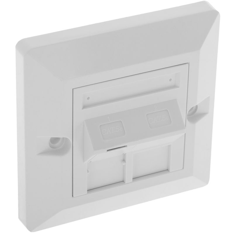Placa de pared de 80x80 de 1 RJ45 Cat.5e UTP - RI05100 - 01
