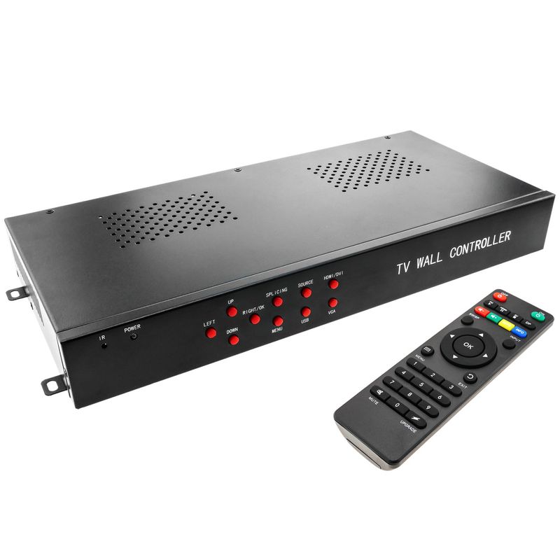 Videowall matriz de vídeo de 9 pantallas 3x3 HDMI DVI CVBS VGA - YR04300 - 01