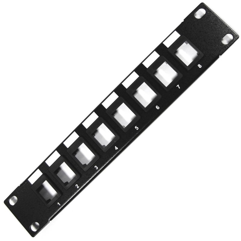 Patch panel rack10 8port 1U tipo 110 para keystone configurable - RP00500 - 01