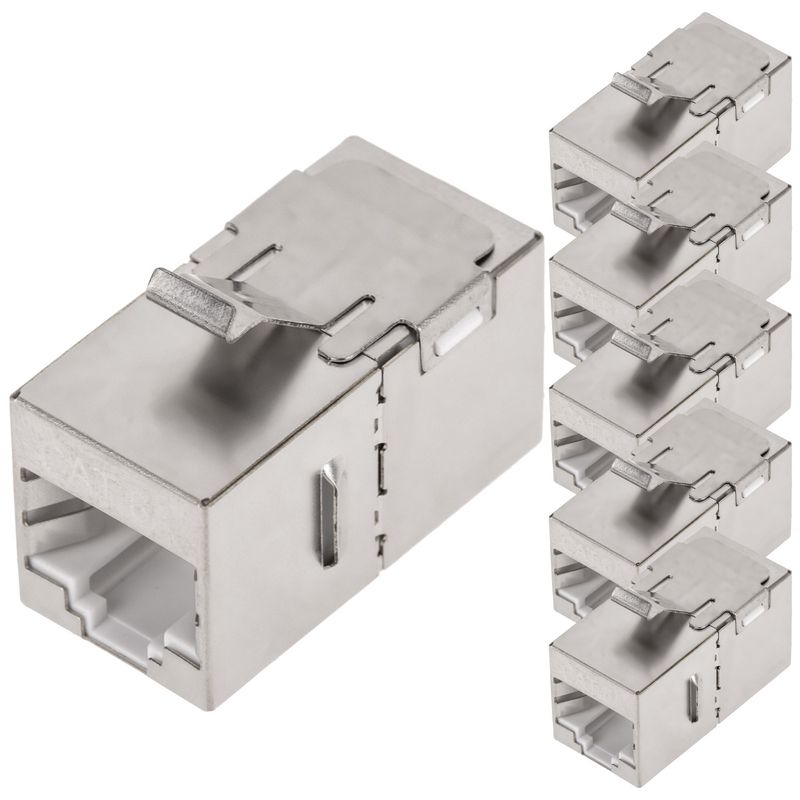 Acoplador Keystone RJ45 hembra a hembra Cat. 6a FTP pack de 6 unidades - RC14700 - 01